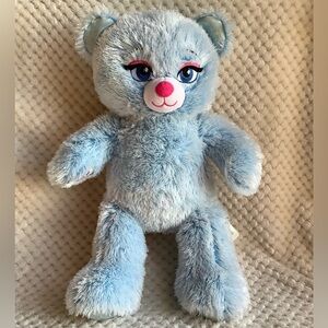 Build A Bear Workshop Disney Elsa Bear Frozen Plush Blue Sparkly Fur
